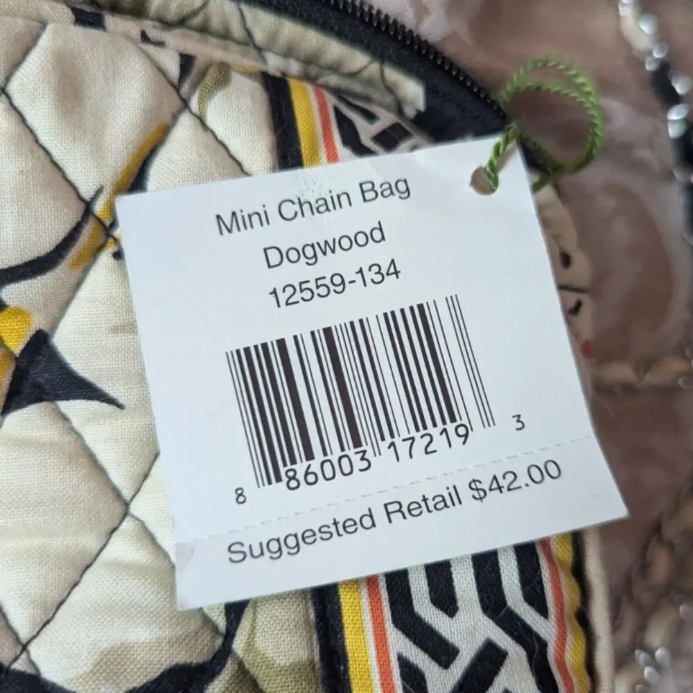 Vera Bradley Mini Chain Quilted Crossbody Bag DOGWOOD New with Tags